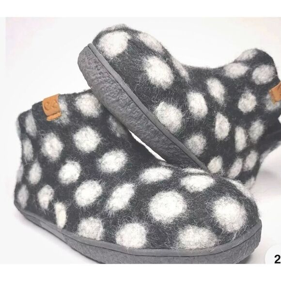 No Brand Shoes - Green Comfort Nepalese Wool Felt Bootie Shoes Black Size 36 EU Women 6